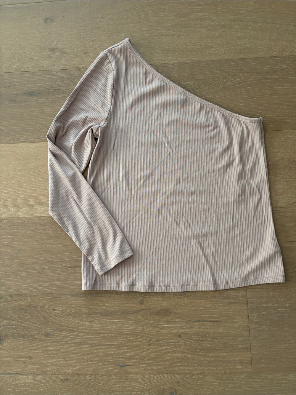 Old Navy One-Shoulder Ribbed Long Sleeve Top - Light Blush